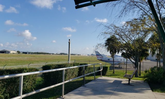 Executive airport viewing area