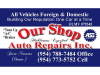 Our Shop Auto Repairs Inc