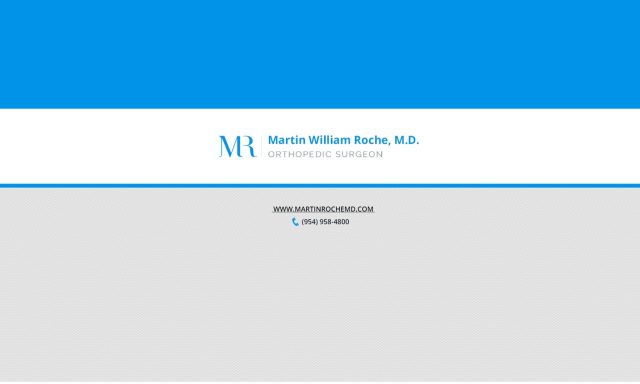 Martin William Roche, M.D. – Orthopaedic Surgeon
