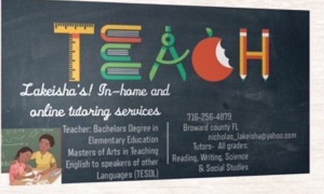Lakeisha’s! In-home and online tutoring services